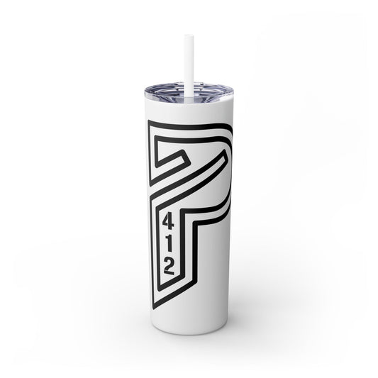 Bridges Skinny Tumbler with Straw, 20oz