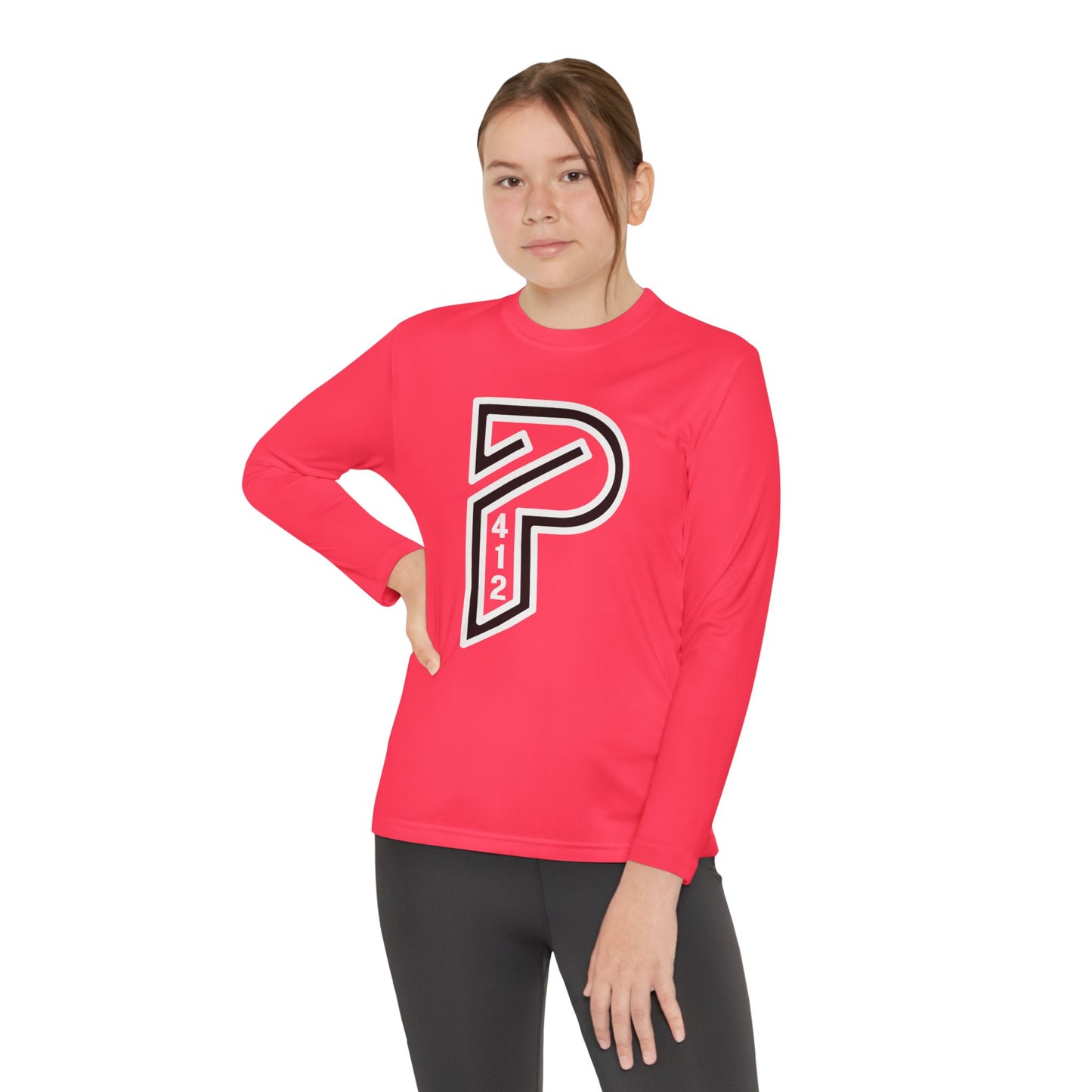 Youth Long Sleeve Bridges Color Rush White Tee