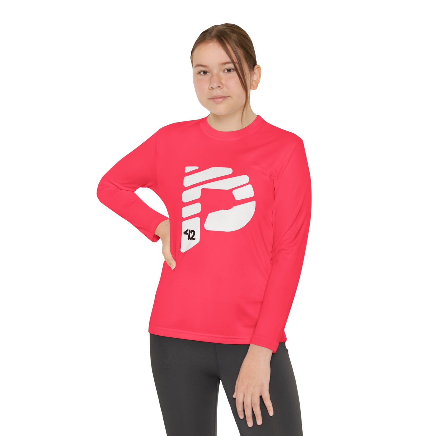 Youth Long Sleeve Color Rush White Tee