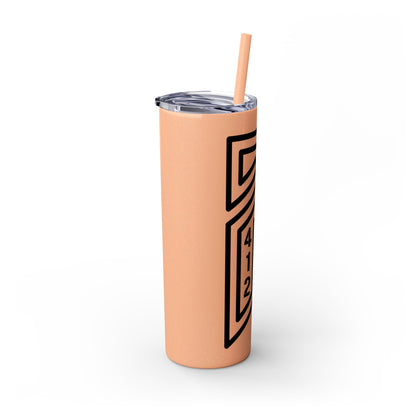 Bridges Skinny Tumbler with Straw, 20oz