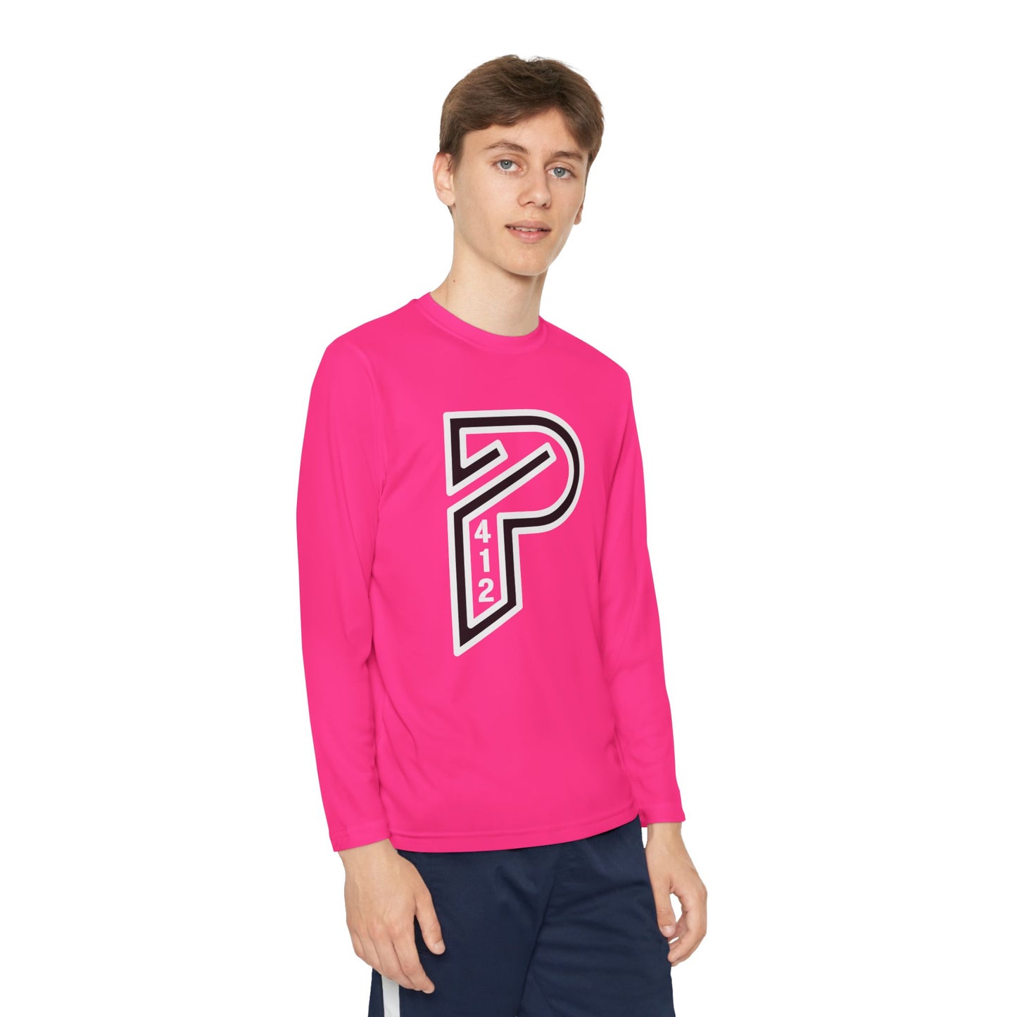 Youth Long Sleeve Bridges Color Rush White Tee