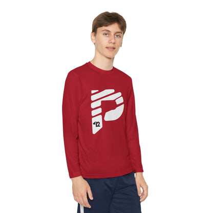 Youth Long Sleeve Color Rush White Tee