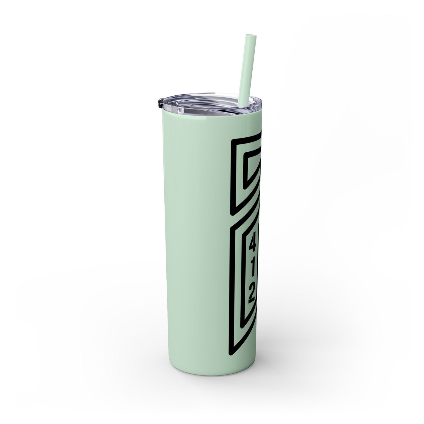 Bridges Skinny Tumbler with Straw, 20oz