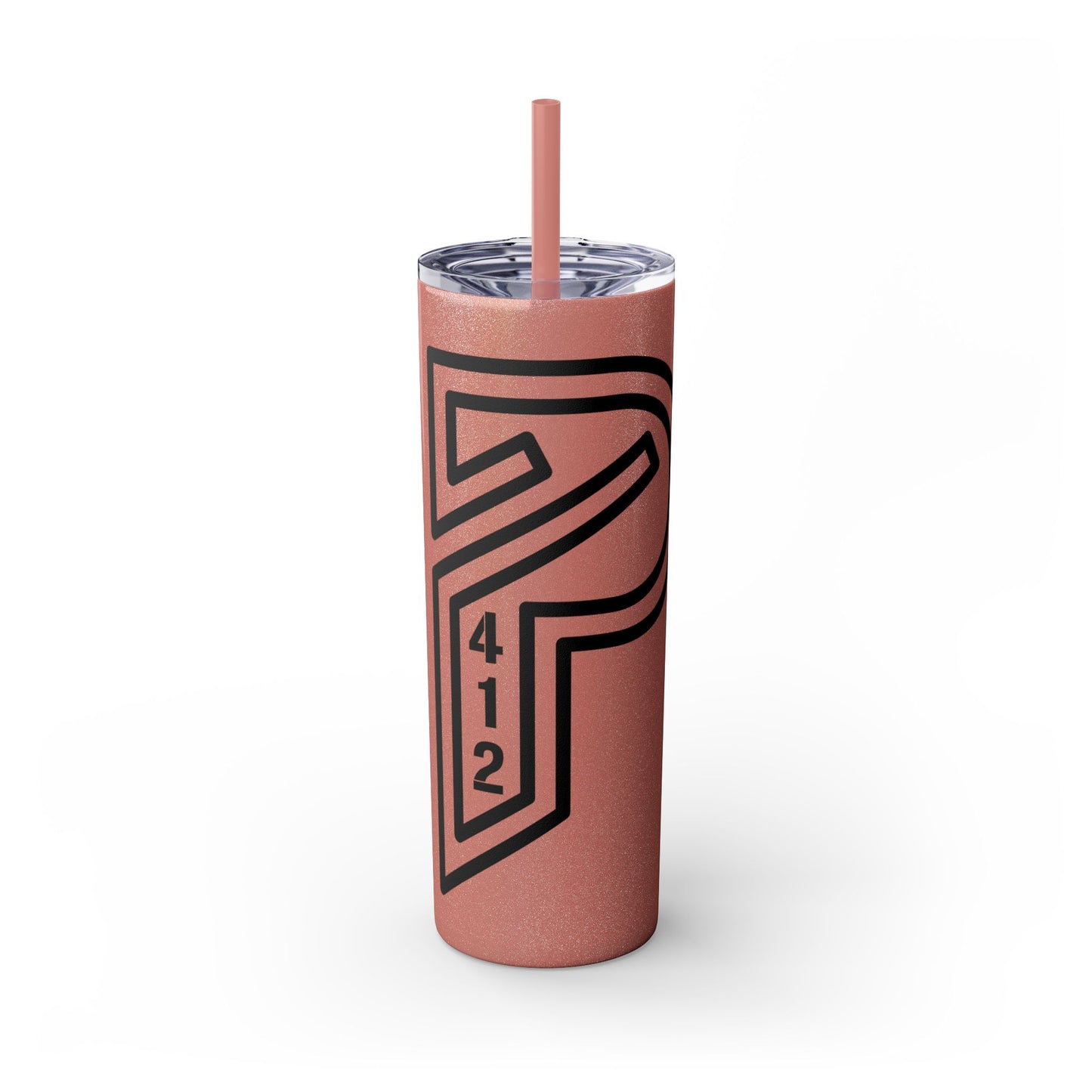 Bridges Skinny Tumbler with Straw, 20oz