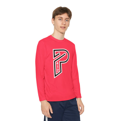 Youth Long Sleeve Bridges Color Rush White Tee