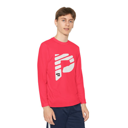 Youth Long Sleeve Color Rush White Tee