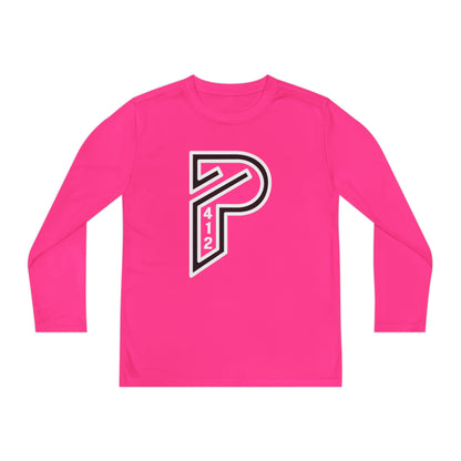 Youth Long Sleeve Bridges Color Rush White Tee