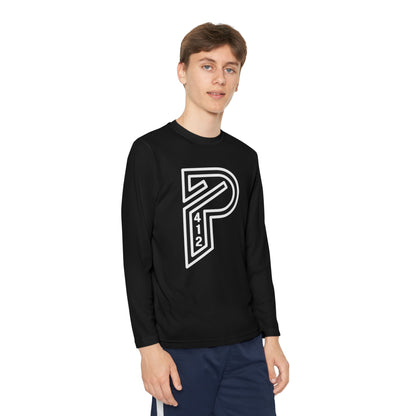 Youth Long Sleeve Bridges Color Rush White Tee
