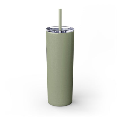 Bridges Skinny Tumbler with Straw, 20oz