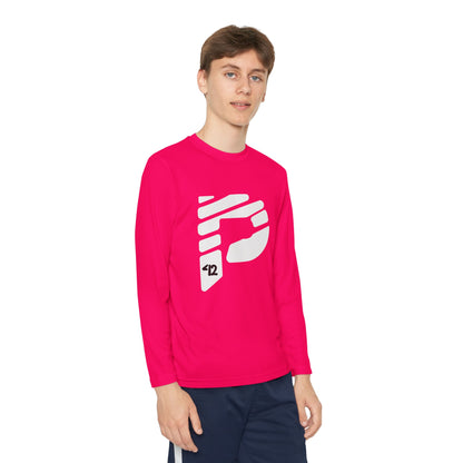 Youth Long Sleeve Color Rush White Tee