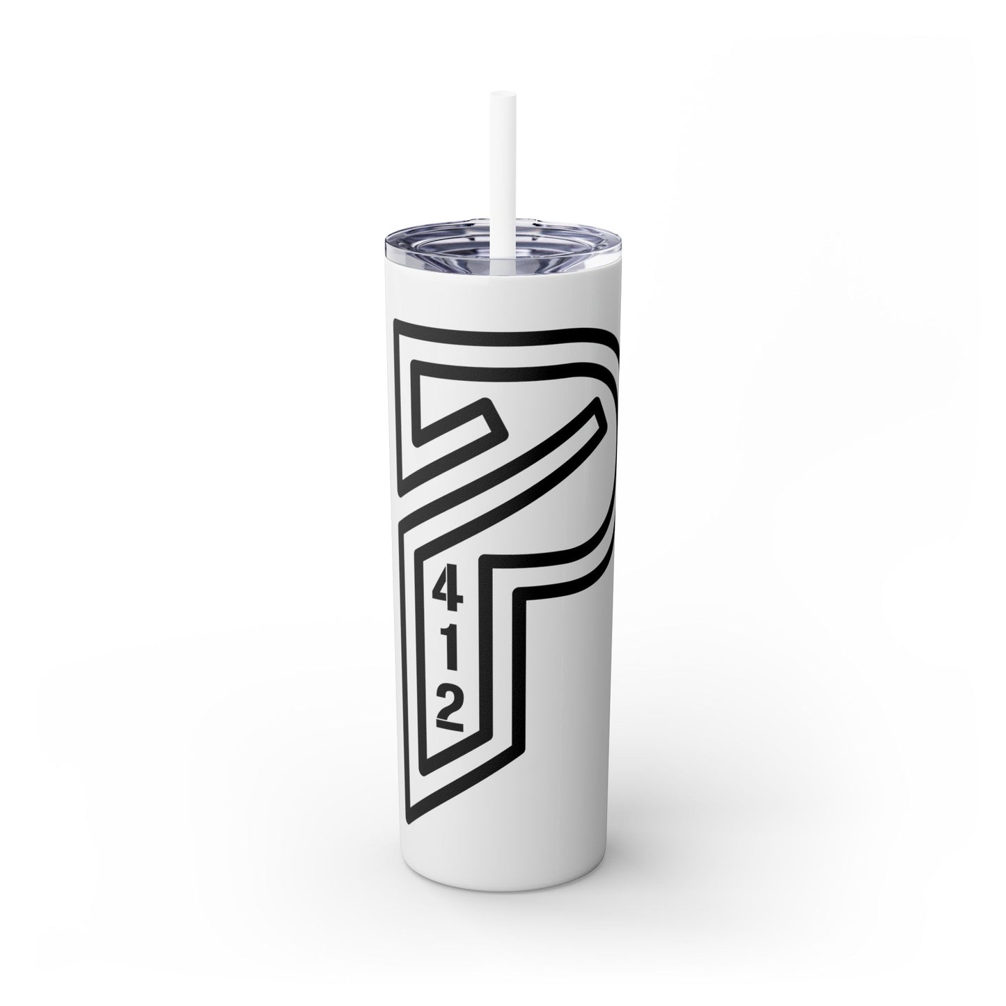 Bridges Skinny Tumbler with Straw, 20oz