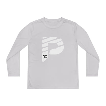Youth Long Sleeve Color Rush White Tee
