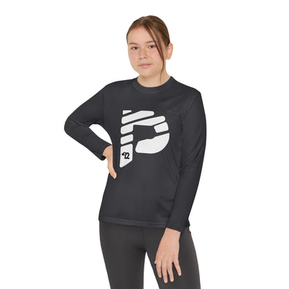 Youth Long Sleeve Color Rush White Tee