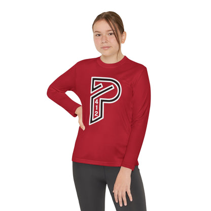 Youth Long Sleeve Bridges Color Rush White Tee