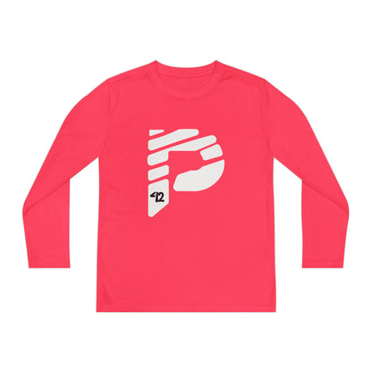 Youth Long Sleeve Color Rush White Tee
