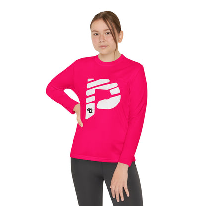 Youth Long Sleeve Color Rush White Tee