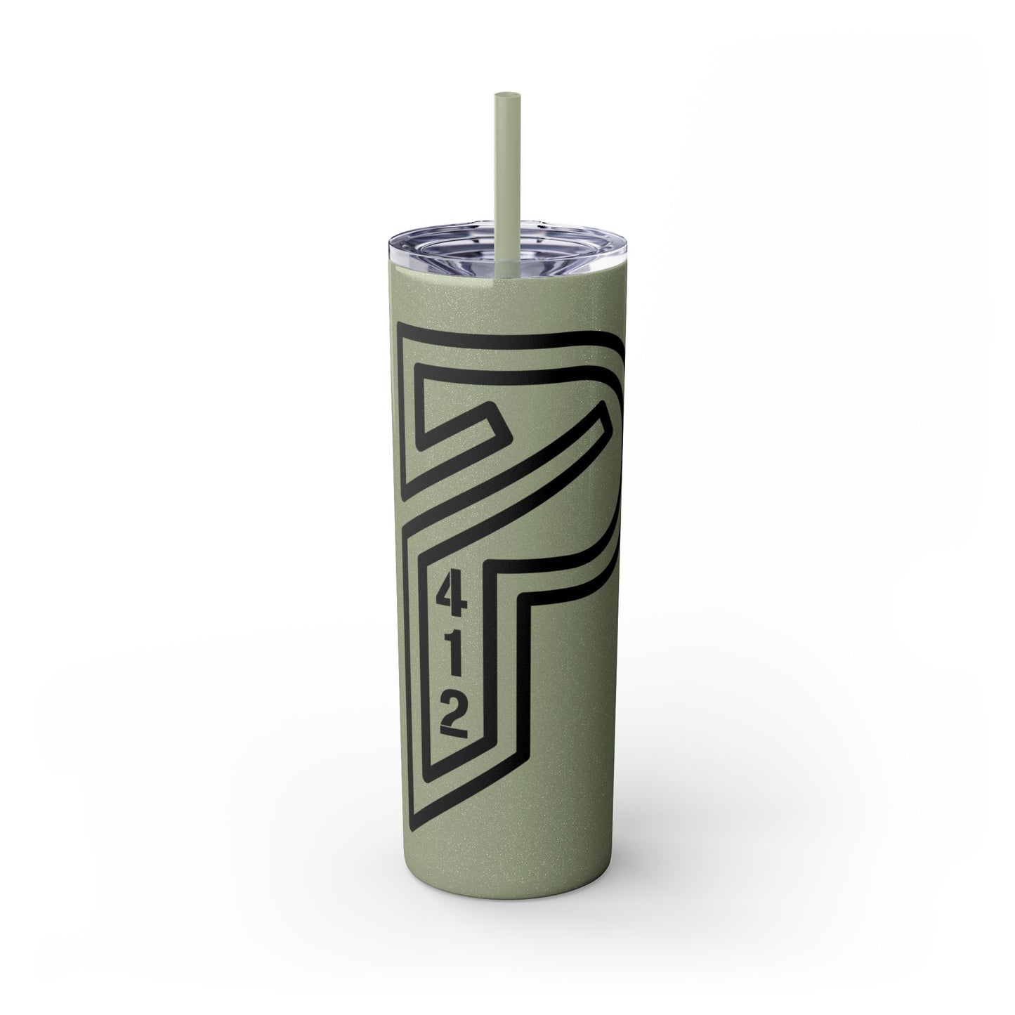 Bridges Skinny Tumbler with Straw, 20oz