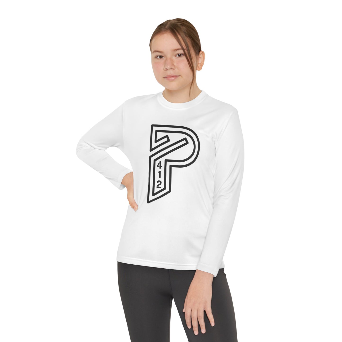 Youth Long Sleeve Bridges Color Rush Black Tee