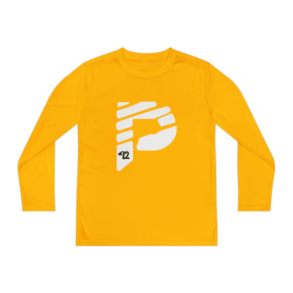 Youth Long Sleeve Color Rush White Tee