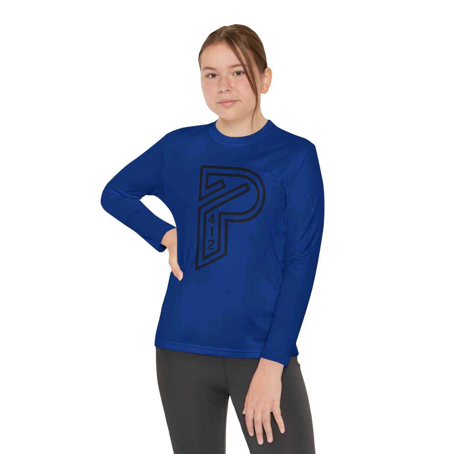 Youth Long Sleeve Bridges Color Rush Black Tee