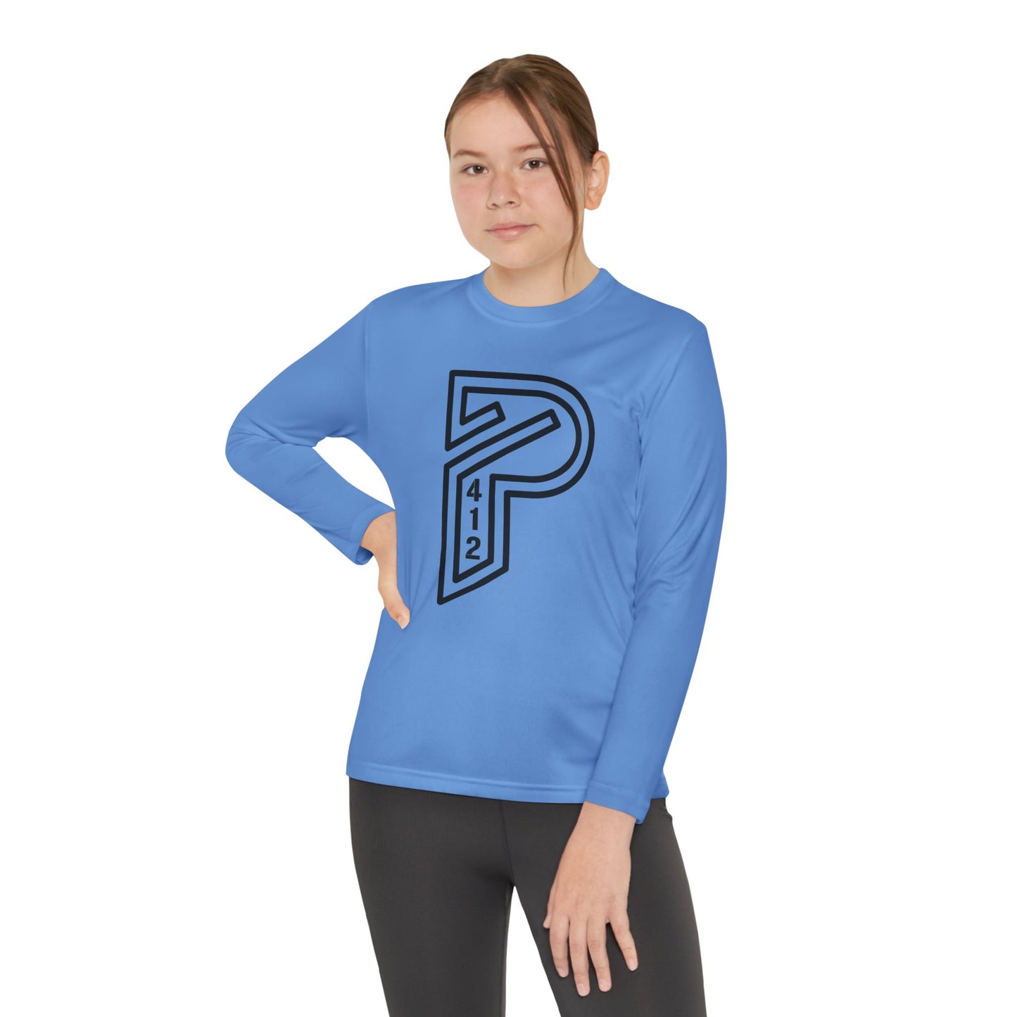 Youth Long Sleeve Bridges Color Rush Black Tee