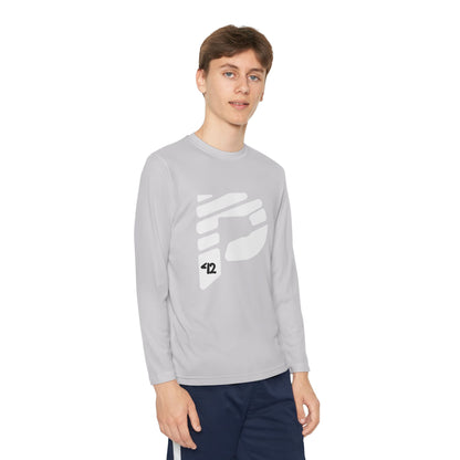 Youth Long Sleeve Color Rush White Tee
