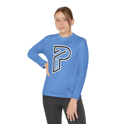 Youth Long Sleeve Bridges Color Rush White Tee