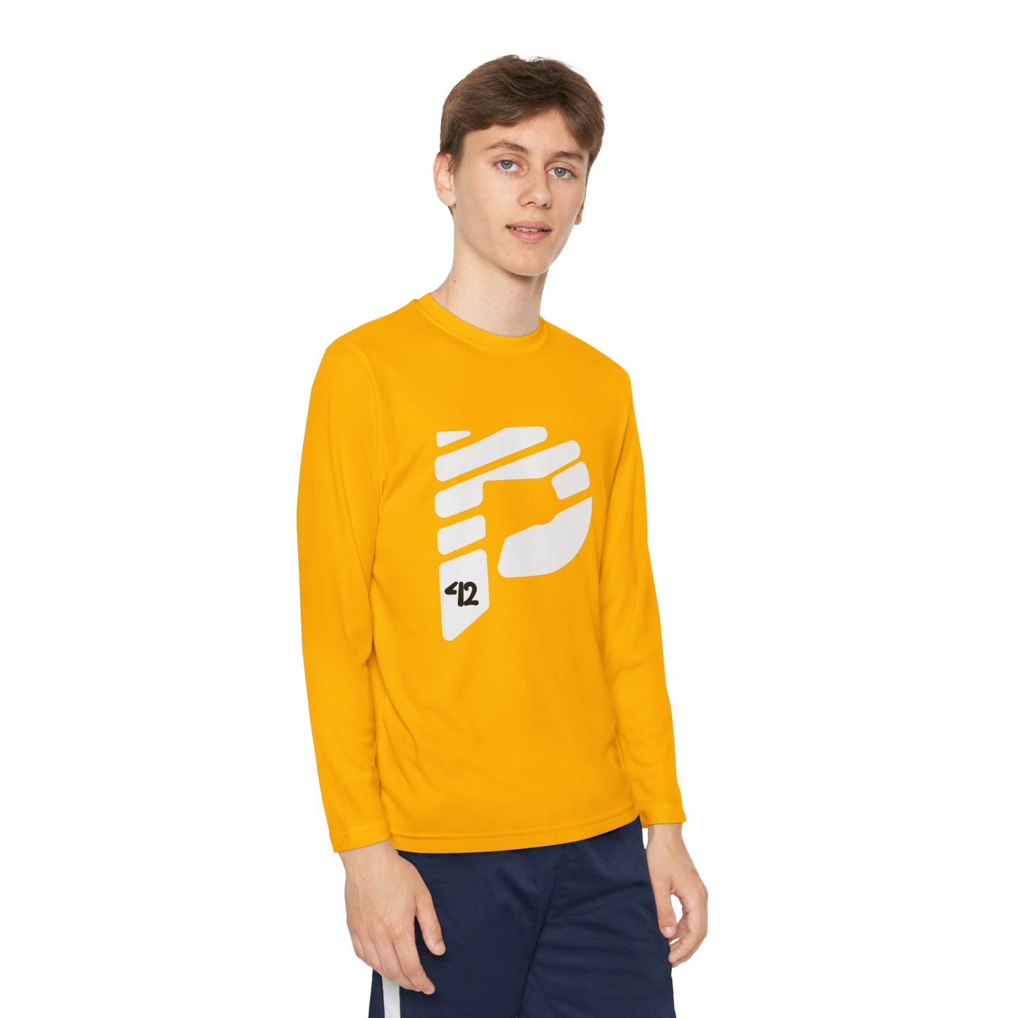 Youth Long Sleeve Color Rush White Tee