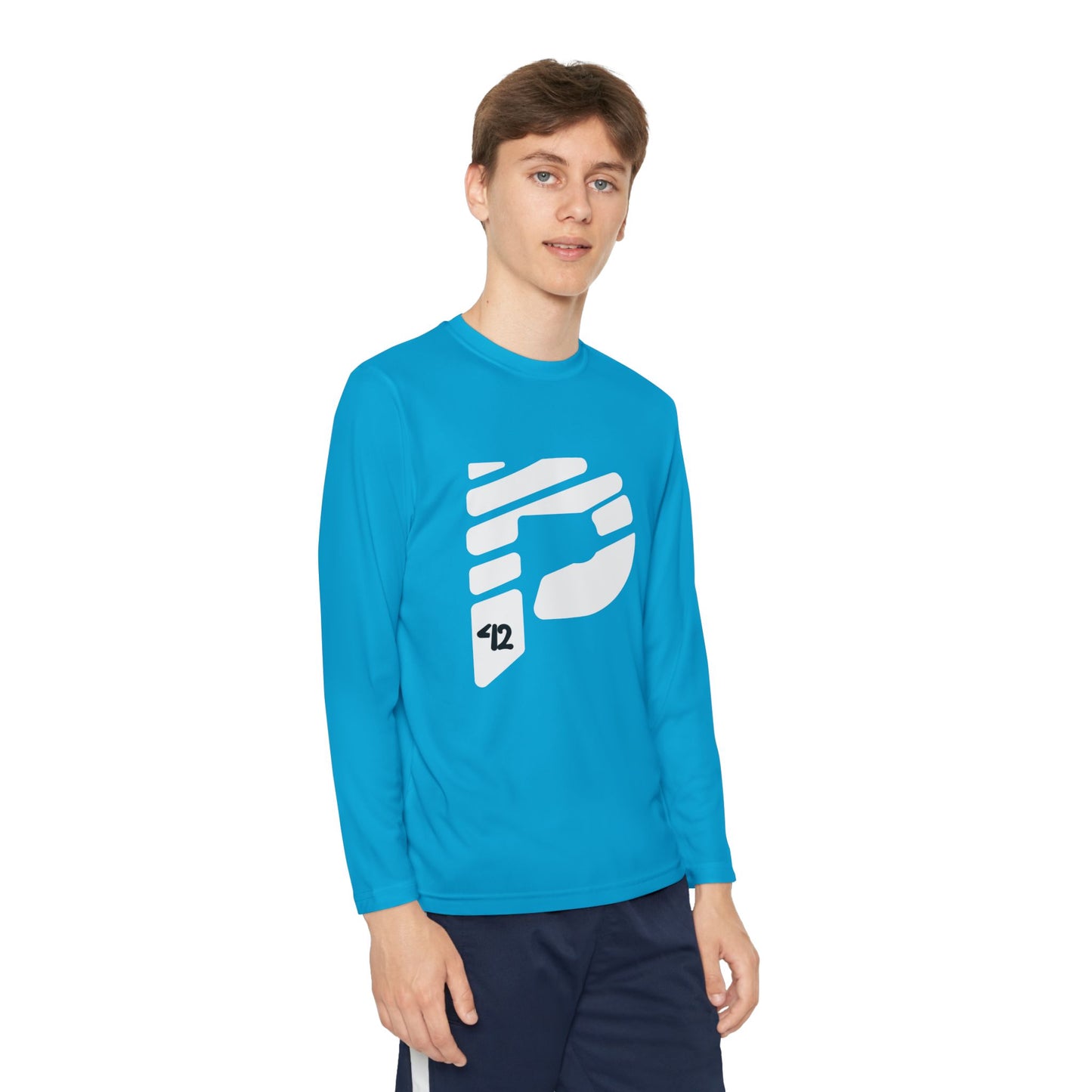 Youth Long Sleeve Color Rush White Tee