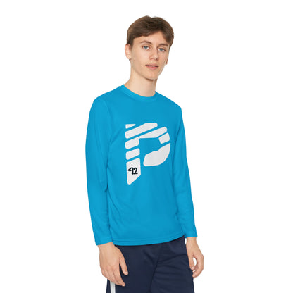 Youth Long Sleeve Color Rush White Tee