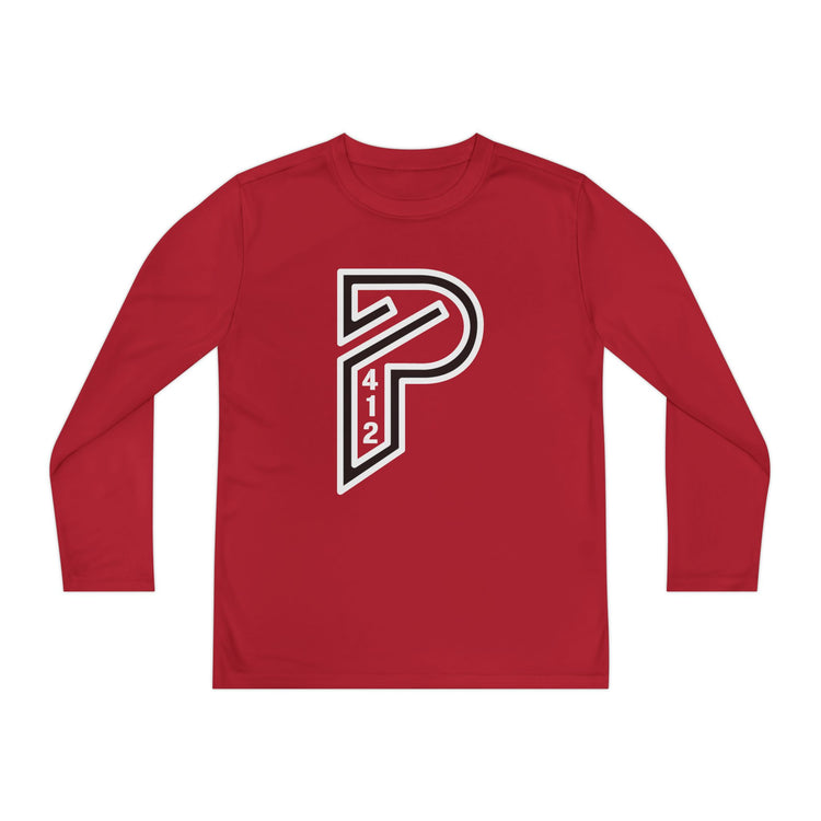 Youth Long Sleeve Bridges Color Rush White Tee