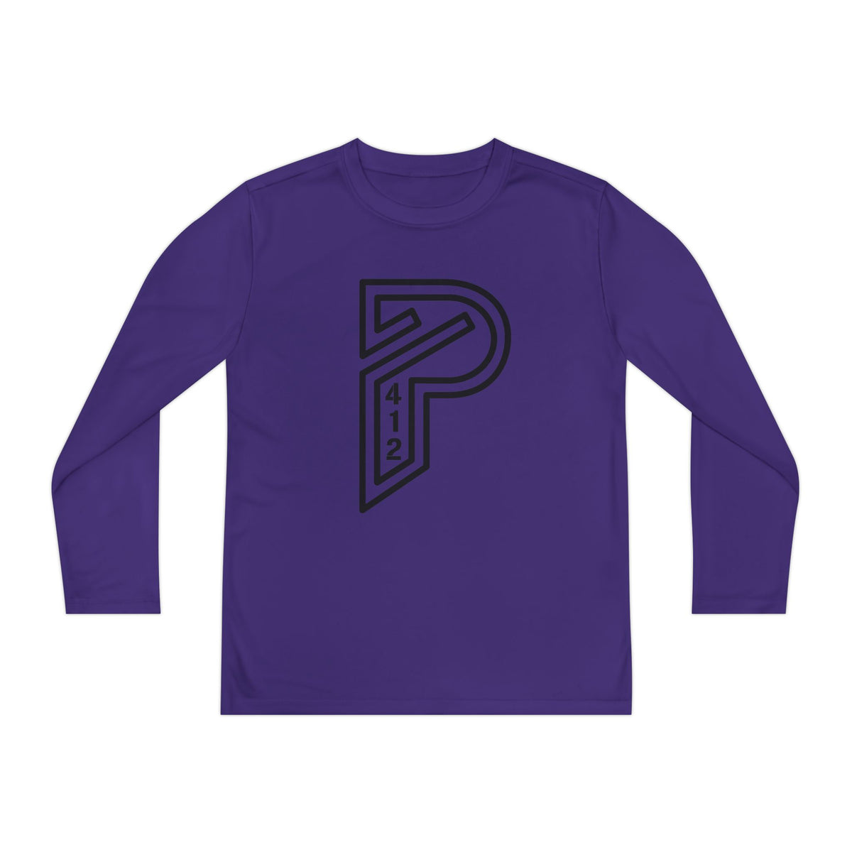 Youth Long Sleeve Bridges Color Rush Black Tee