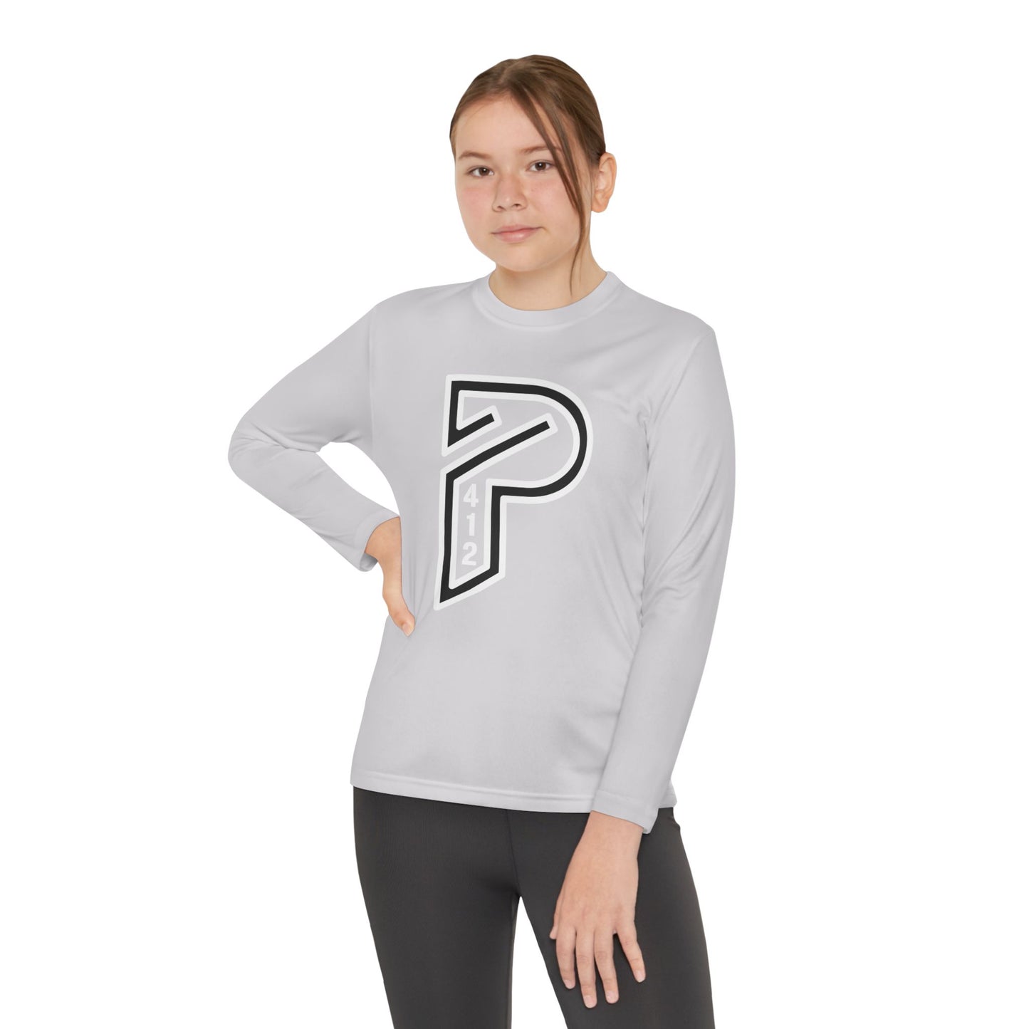 Youth Long Sleeve Bridges Color Rush White Tee