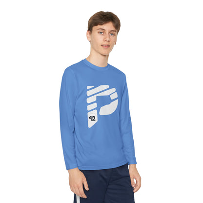 Youth Long Sleeve Color Rush White Tee