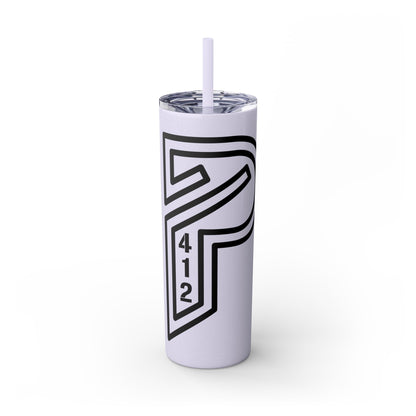Bridges Skinny Tumbler with Straw, 20oz