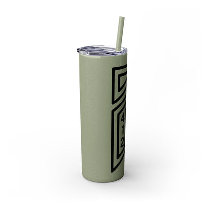 Bridges Skinny Tumbler with Straw, 20oz