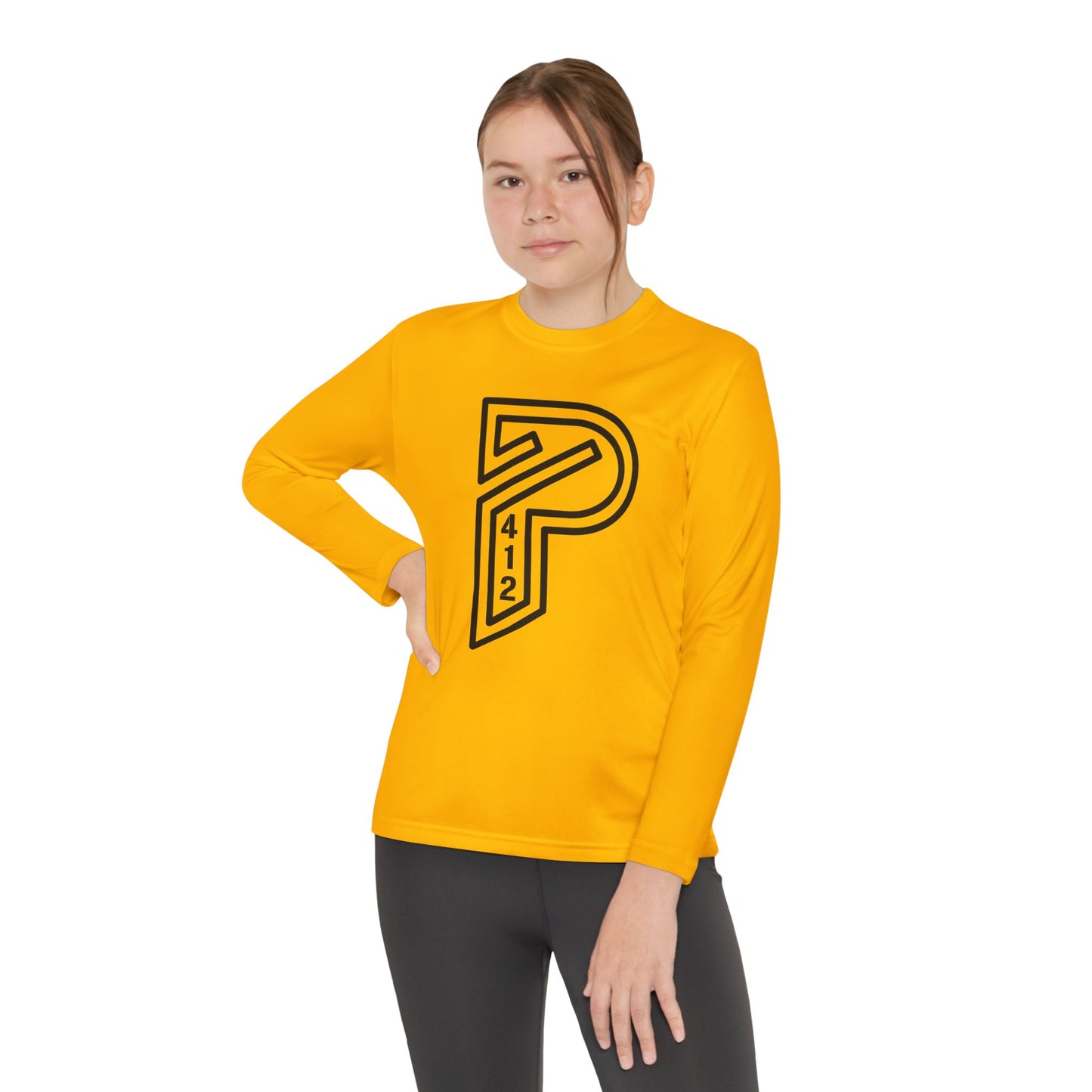 Youth Long Sleeve Bridges Color Rush Black Tee
