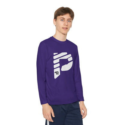 Youth Long Sleeve Color Rush White Tee