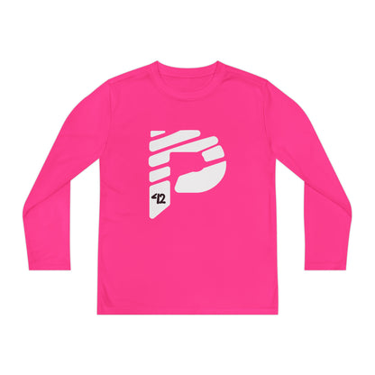 Youth Long Sleeve Color Rush White Tee