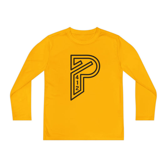 Youth Long Sleeve Bridges Color Rush Black Tee