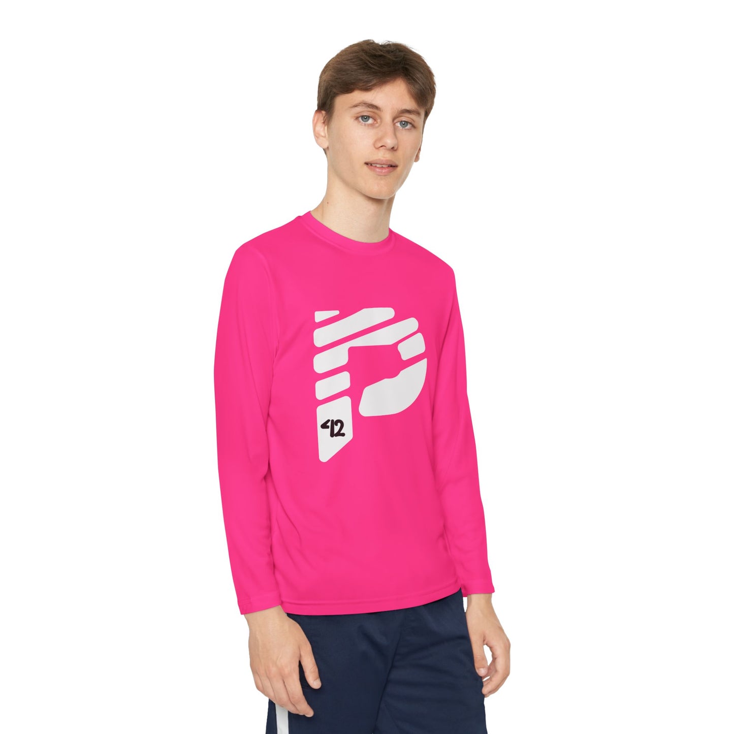 Youth Long Sleeve Color Rush White Tee