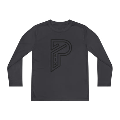 Youth Long Sleeve Bridges Color Rush Black Tee