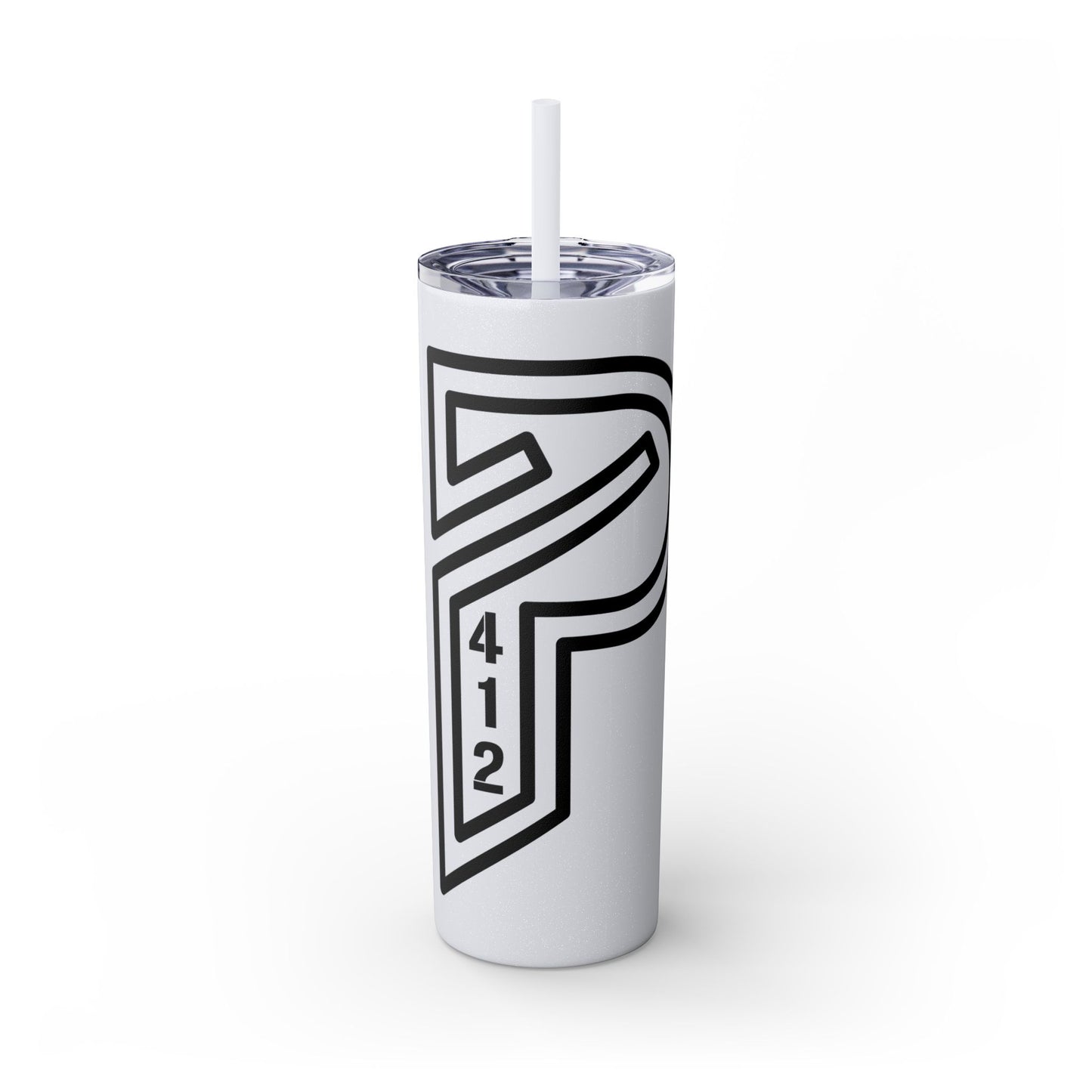 Bridges Skinny Tumbler with Straw, 20oz