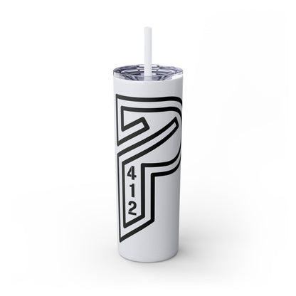 Bridges Skinny Tumbler with Straw, 20oz