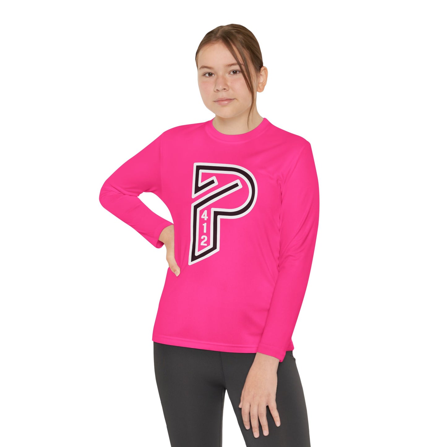 Youth Long Sleeve Bridges Color Rush White Tee