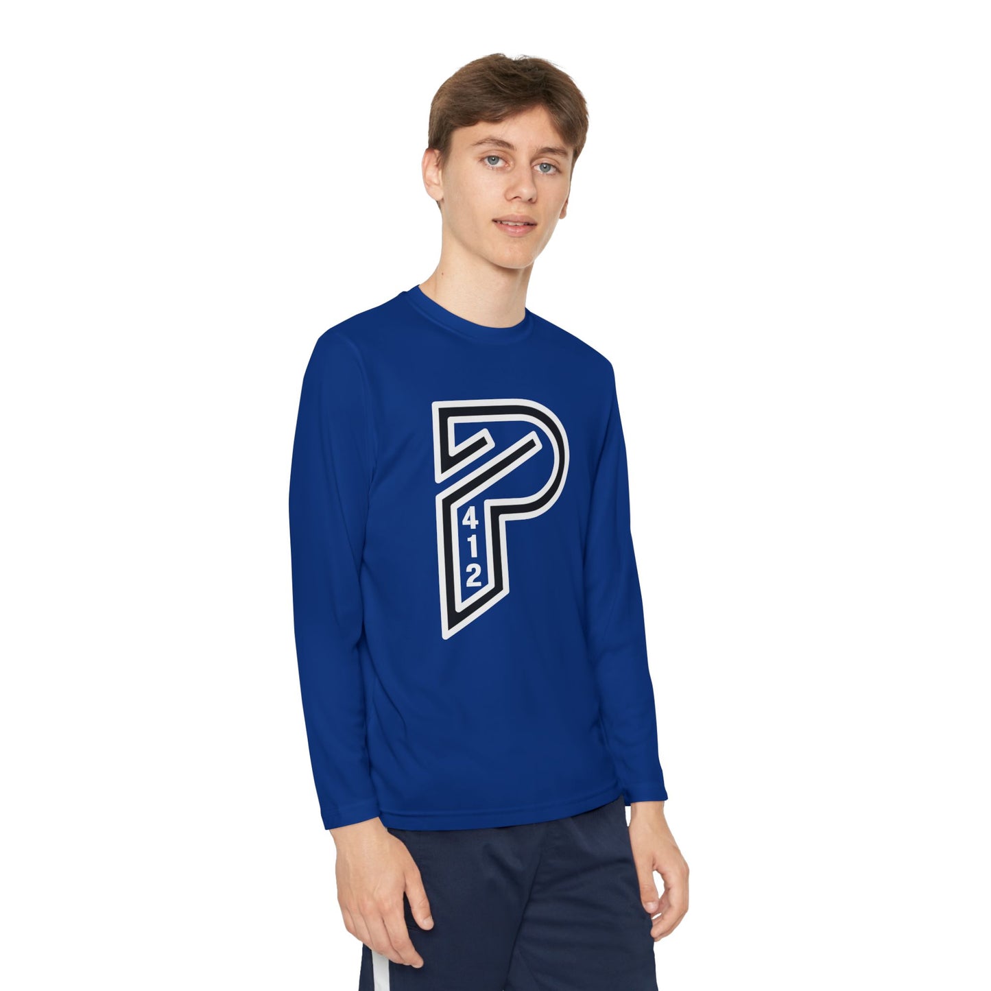 Youth Long Sleeve Bridges Color Rush White Tee