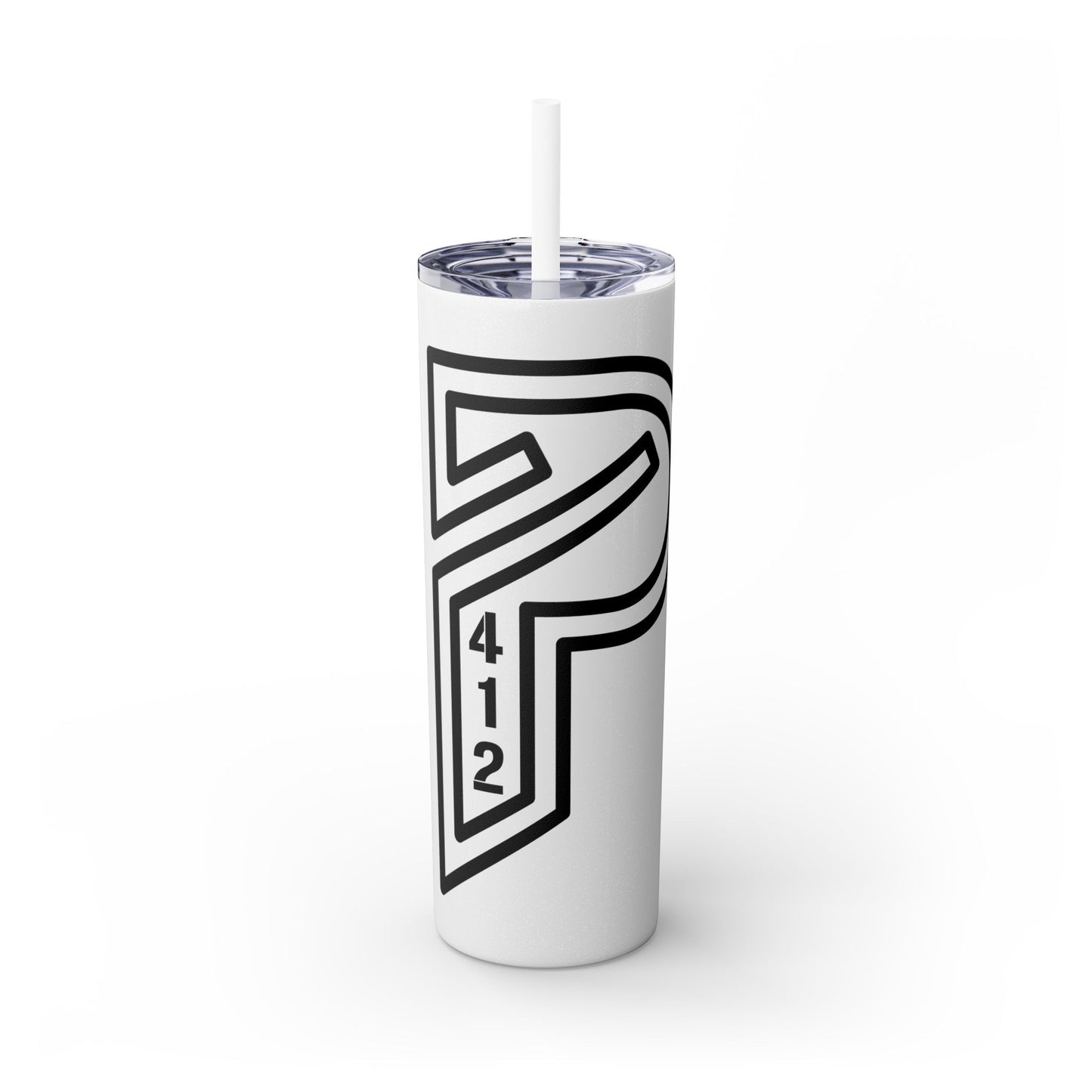Bridges Skinny Tumbler with Straw, 20oz