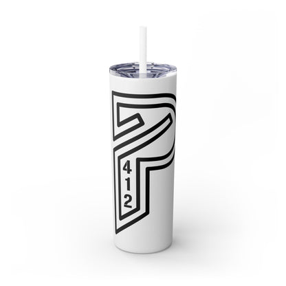 Bridges Skinny Tumbler with Straw, 20oz