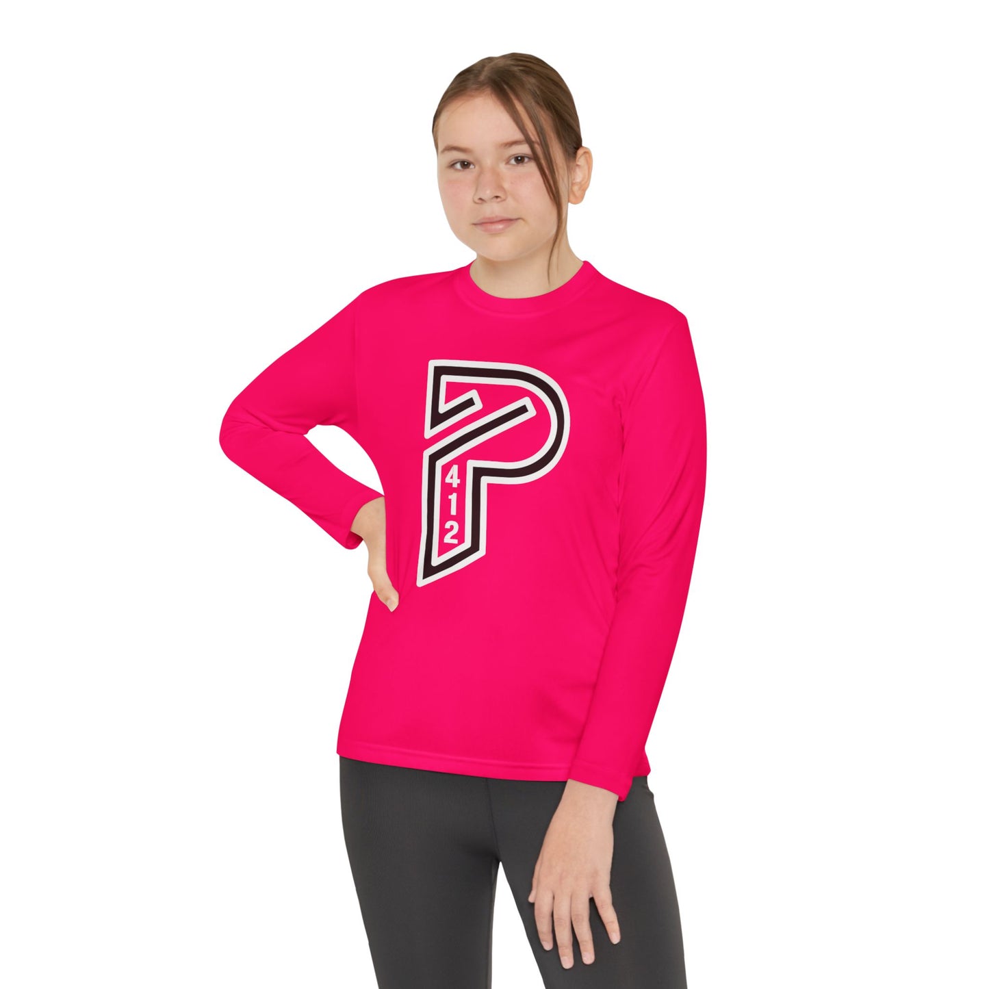 Youth Long Sleeve Bridges Color Rush White Tee