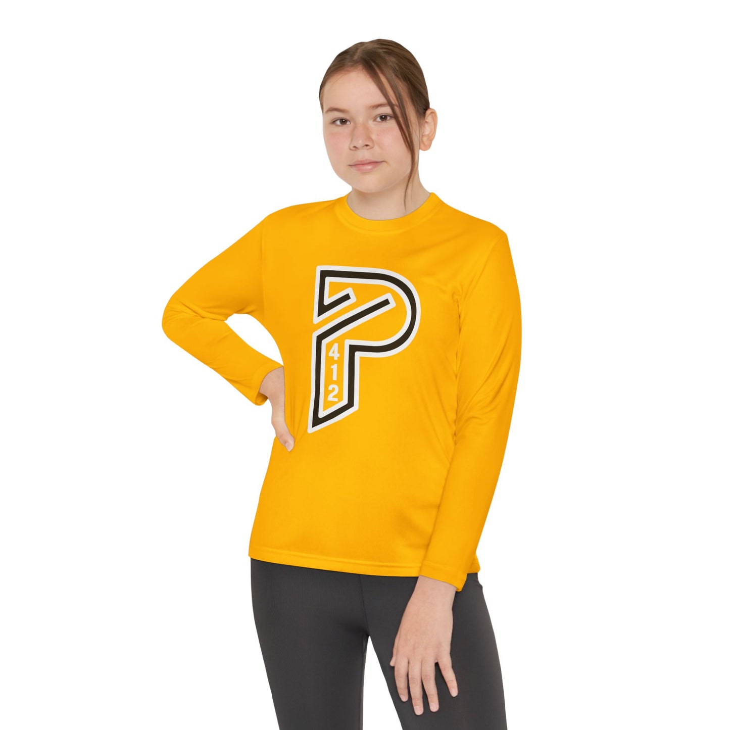 Youth Long Sleeve Bridges Color Rush White Tee